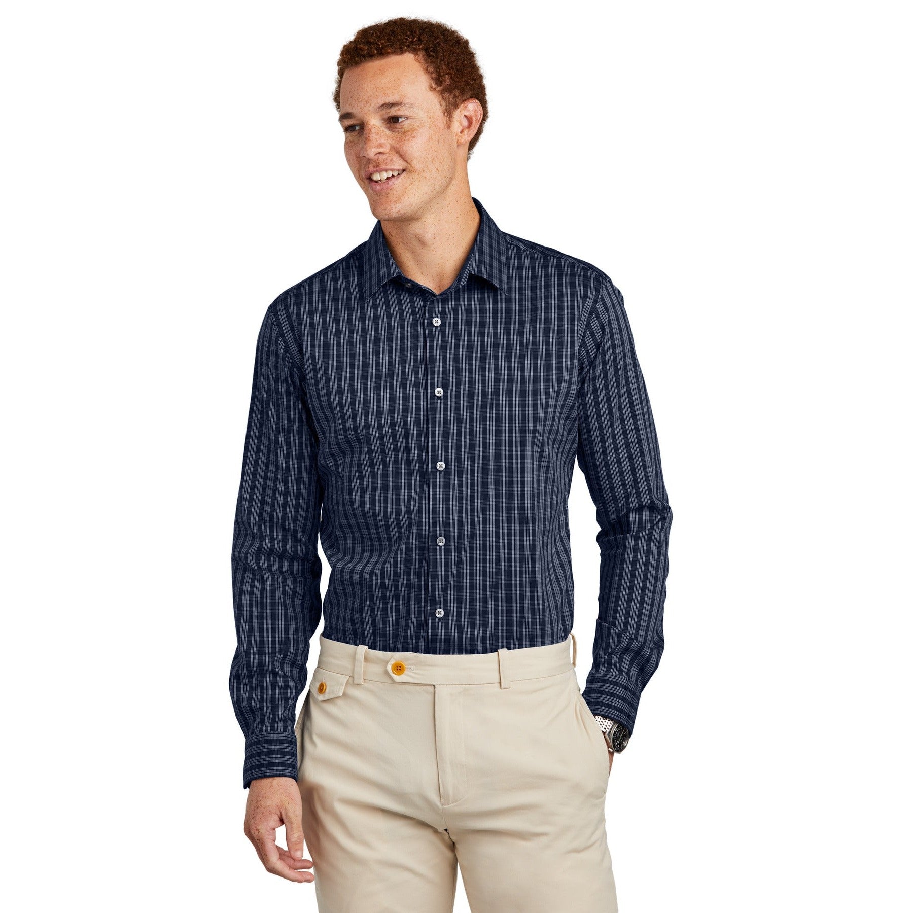 Brooks Brothers-Brooks Brothers® Tech Stretch Patterned Shirt BB18006-MedTech-5
